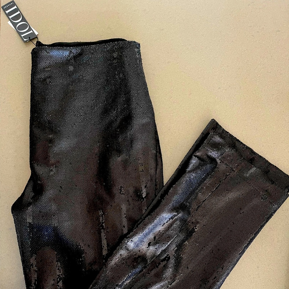 Top shop x IDOL sequin pinstriped pants